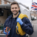 Infographic showing UK skills gap statistics for 2026 — employer demand at 87%, average salaries above £45K, and zero tuition cost for certification-based career retraining.