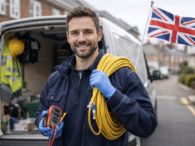 Infographic showing UK skills gap statistics for 2026 — employer demand at 87%, average salaries above £45K, and zero tuition cost for certification-based career retraining.